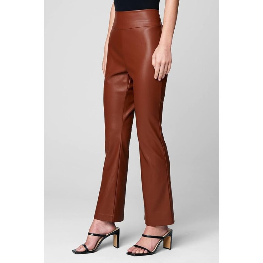 Blank NYC Vegan Leather Wide Yoke Kick Flare Pant Shake the World NWT Size 24